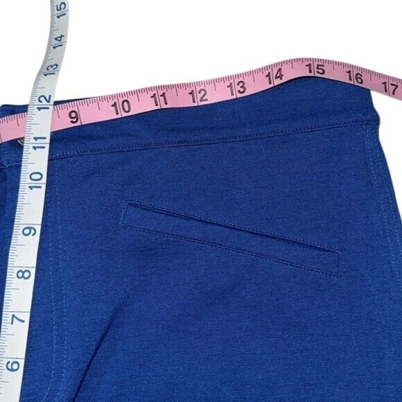 Liz Claiborne Womens Blue Straight-Leg Trousers Size 14 Polyester/Rayon - Picture 8 of 9